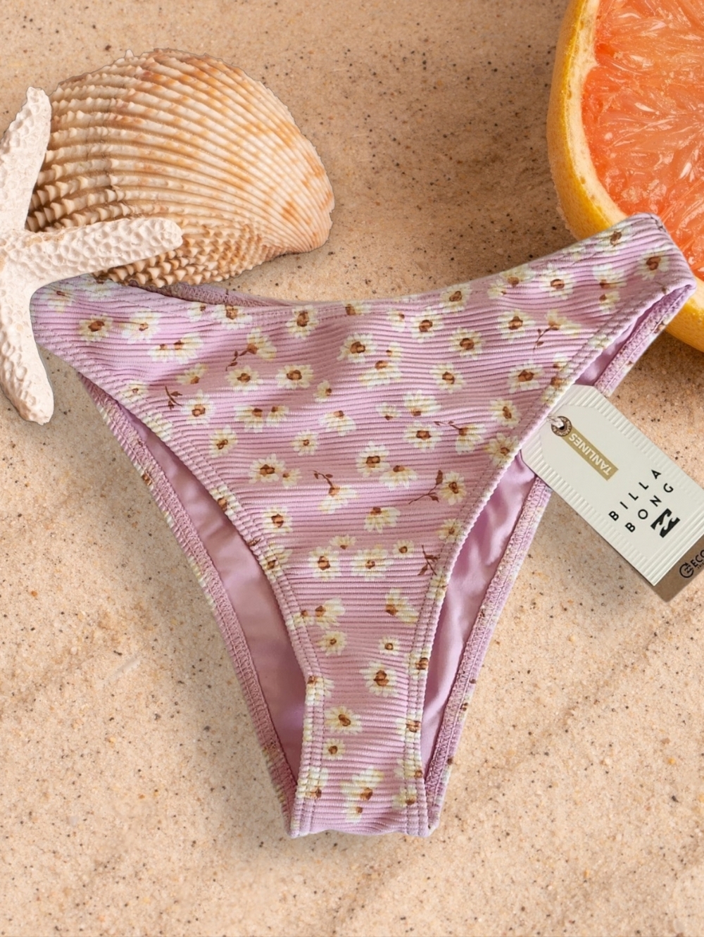 Billabong Daisy Craze Havana Pink Lady Bikini Bottoms. Size S